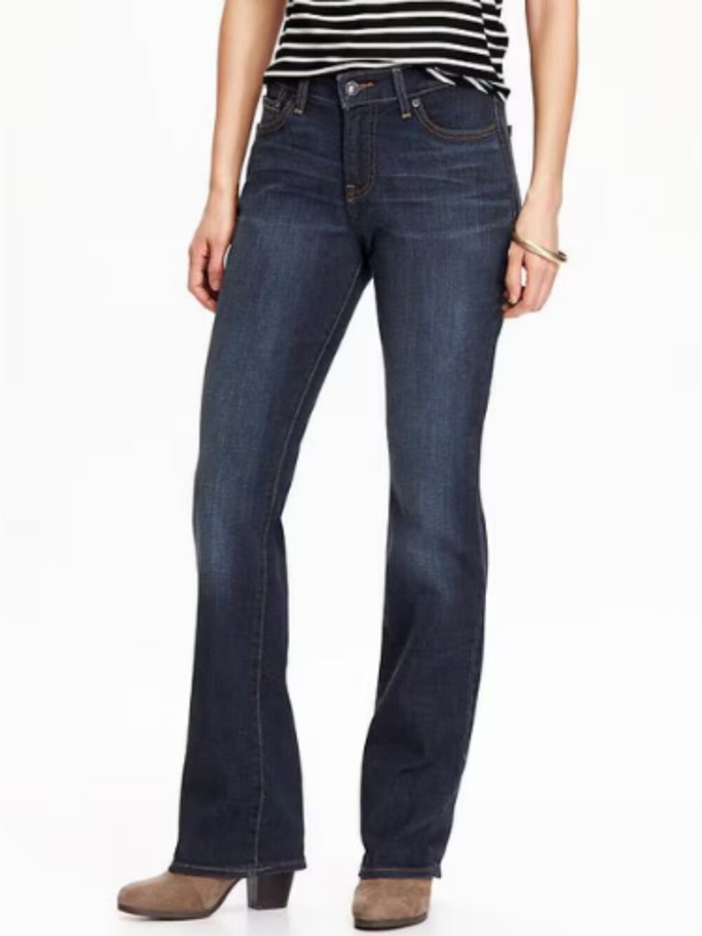 Old Navy Mid Rise Curvy Fit Boot Cut Jeans